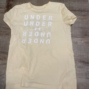 Yellow under armour athletic top
